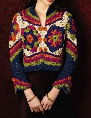 Gilet et top en crochet, tricot, fourche et granny - Site Tricot Art Crochet
